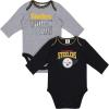 imageGerber NFL Unisex Baby Nfl Team 2 Pack Long Sleeve Onesie BodysuitTeam Color