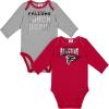 imageGerber NFL Unisex Baby Nfl Team 2 Pack Long Sleeve Onesie BodysuitTeam Color