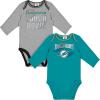 imageGerber NFL Unisex Baby Nfl Team 2 Pack Long Sleeve Onesie BodysuitTeam Color