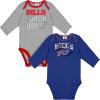 imageGerber NFL Unisex Baby Nfl Team 2 Pack Long Sleeve Onesie BodysuitTeam Color