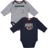 imageGerber NFL Unisex Baby Nfl Team 2 Pack Long Sleeve Onesie BodysuitTeam Color