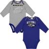 imageGerber NFL Unisex Baby Nfl Team 2 Pack Long Sleeve Onesie BodysuitTeam Color