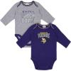 imageGerber NFL Unisex Baby Nfl Team 2 Pack Long Sleeve Onesie BodysuitTeam Color