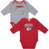 imageGerber NFL Unisex Baby Nfl Team 2 Pack Long Sleeve Onesie BodysuitTeam Color