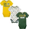 imageGerber NFL Unisex Baby Nfl Team 3 Pack Short Sleeve Onesie BodysuitTeam Color