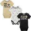 imageGerber NFL Unisex Baby Nfl Team 3 Pack Short Sleeve Onesie BodysuitTeam Color