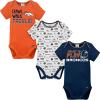 imageGerber NFL Unisex Baby Nfl Team 3 Pack Short Sleeve Onesie BodysuitTeam Color