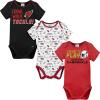 imageGerber NFL Unisex Baby Nfl Team 3 Pack Short Sleeve Onesie BodysuitTeam Color