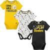 imageGerber NFL Unisex Baby Nfl Team 3 Pack Short Sleeve Onesie BodysuitTeam Color