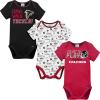 imageGerber NFL Unisex Baby Nfl Team 3 Pack Short Sleeve Onesie BodysuitTeam Color