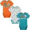 imageGerber NFL Unisex Baby Nfl Team 3 Pack Short Sleeve Onesie BodysuitTeam Color
