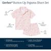 imageGerber Toddlers and Baby Girls 2Piece Coat Style Pajama Short SetFlamingoes