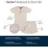 imageGerber Unisex Baby Bodysuit and Short SetBeige