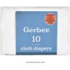 imageGerber Unisex Baby Boys Girls Birdseye Flatfold Cloth Diapers Multipack White 10 PackWhite