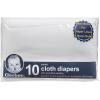 imageGerber Unisex Baby Boys Girls Birdseye Prefold Cloth Diapers Multipack White Premiun 3Ply 10 PackWhite 3ply