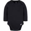 imageGerber Unisex Baby Long Sleeve Solid Onesies Multipack Interlock 180 GsmBlack