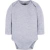 imageGerber Unisex Baby Long Sleeve Solid Onesies Multipack Interlock 180 GsmGrey Heather