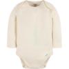 imageGerber Unisex Baby Long Sleeve Solid Onesies Multipack Interlock 180 GsmNatural