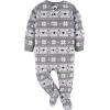 imageGerber Unisex Baby Toddler Flame Resistant Fleece Footed Holiday Pajamas 2PackGrey Fairisle
