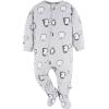 imageGerber Unisex Baby Toddler Flame Resistant Fleece Footed Holiday Pajamas 2PackGrey Snowmen