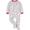 imageGerber Unisex Baby Toddler Flame Resistant Fleece Footed Holiday Pajamas 2PackRed Snowflake