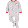 imageGerber Unisex Baby Toddler Flame Resistant Fleece Footed Holiday Pajamas 2PackSnowflakes  Bears