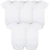imageGerber babyboys 5 Pack Onesies Multipacks Bundle Interlock 180 GsmWhite