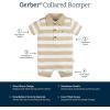imageGerber babyboys Cotton Polo RomperSailboat Stripe