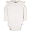 imageGerber babygirls 2pack Long Ruffle Sleeve OnesiesFlower Toss