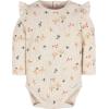 imageGerber babygirls 2pack Long Ruffle Sleeve OnesiesMushrooms