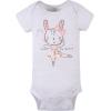 imageGerber babygirls 4pack Short Sleeve Onesies BodysuitsBunny Ballerina Purple