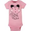 imageGerber babygirls 4pack Short Sleeve Onesies BodysuitsLeopard Pink