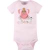 imageGerber babygirls 4pack Short Sleeve Onesies BodysuitsPrincess Pink