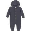 imageGerber babygirls Baby Boys Hooded RomperCharcoal