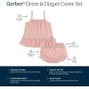 imageGerber babygirls Sleeveless Tunic Top and Diaper Cover SetPoppies