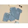 imageModern Moments by Gerber Baby Boys 2Piece Knit Terry Shirt and ShortTeal