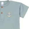 imageModern Moments by Gerber Baby Boys 2piece Henley Top ampamp Short SetMedium Teal