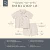 imageModern Moments by Gerber Baby Boys 2piece Resort Shirt ampamp Short SetBeige