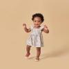 imageModern Moments by Gerber Baby Girls 2Piece Ruffle Sleeve Dress WSmocking ampamp Diaper Cover SetIvory Garden