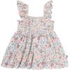 imageModern Moments by Gerber Baby Girls 2Piece Ruffle Sleeve Dress WSmocking ampamp Diaper Cover SetIvory Garden