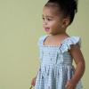 imageModern Moments by Gerber Baby Girls 2Piece Ruffle Sleeve Dress WSmocking ampamp Diaper Cover SetIvory Strawberry Gingham