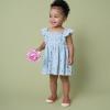 imageModern Moments by Gerber Baby Girls 2Piece Ruffle Sleeve Dress WSmocking ampamp Diaper Cover SetIvory Strawberry Gingham
