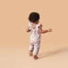 imageModern Moments by Gerber Baby Girls Ruffles Long Leg RomperLight Lilac Stamp Fleur