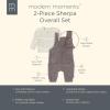 imageModern Moments by Gerber Baby Microplush Overall SetMed Gray