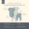 imageModern Moments by Gerber Unisex Baby Viscose 4pack Shortsleeve Bodysuit ampamp Pant SetMedium Teal Fishing