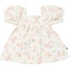 imageModern Moments by Gerber babygirls 2piece Puffed Sleeve Dress ampamp Diaper Cover SetIvory Bunches Floral