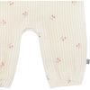 imageModern Moments by Gerber babygirls Self Eyelet Ruffle Long Leg RomperBeige Cherry Stripe