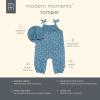 imageModern Moments by Gerber babygirls Self Eyelet Ruffle Long Leg RomperDark Teal Aster Flower