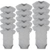imageGerber Baby 15 Pack Onesies Multipacks Bundle Interlock 180 GsmGrey Heather