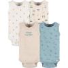imageGerber Baby Boys MultiPack Sleeveless Onesies BodysuitSurfer